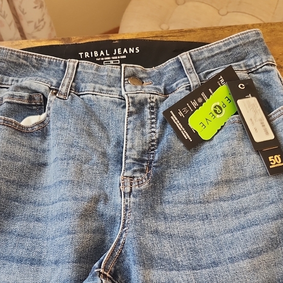 Tribal High Rise Blue Jeans - Picture 1 of 1